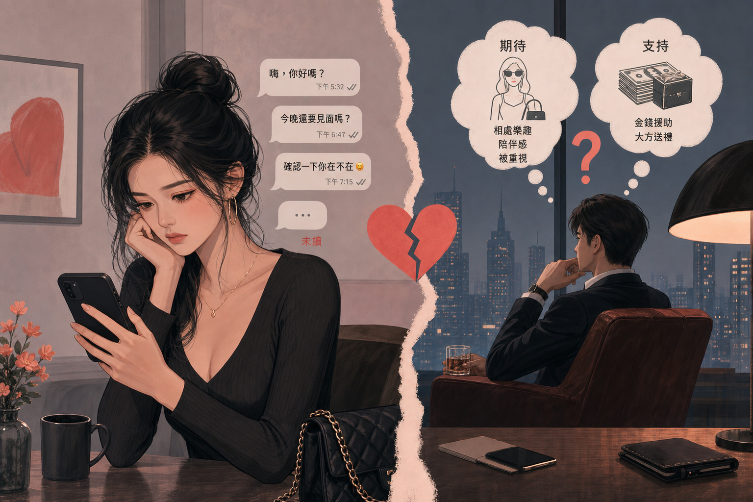 包養關係談崩的常見情境